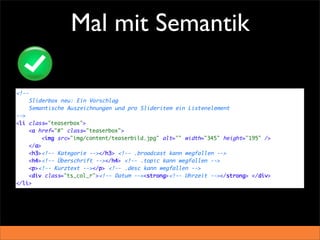 Mal mit Semantik
 