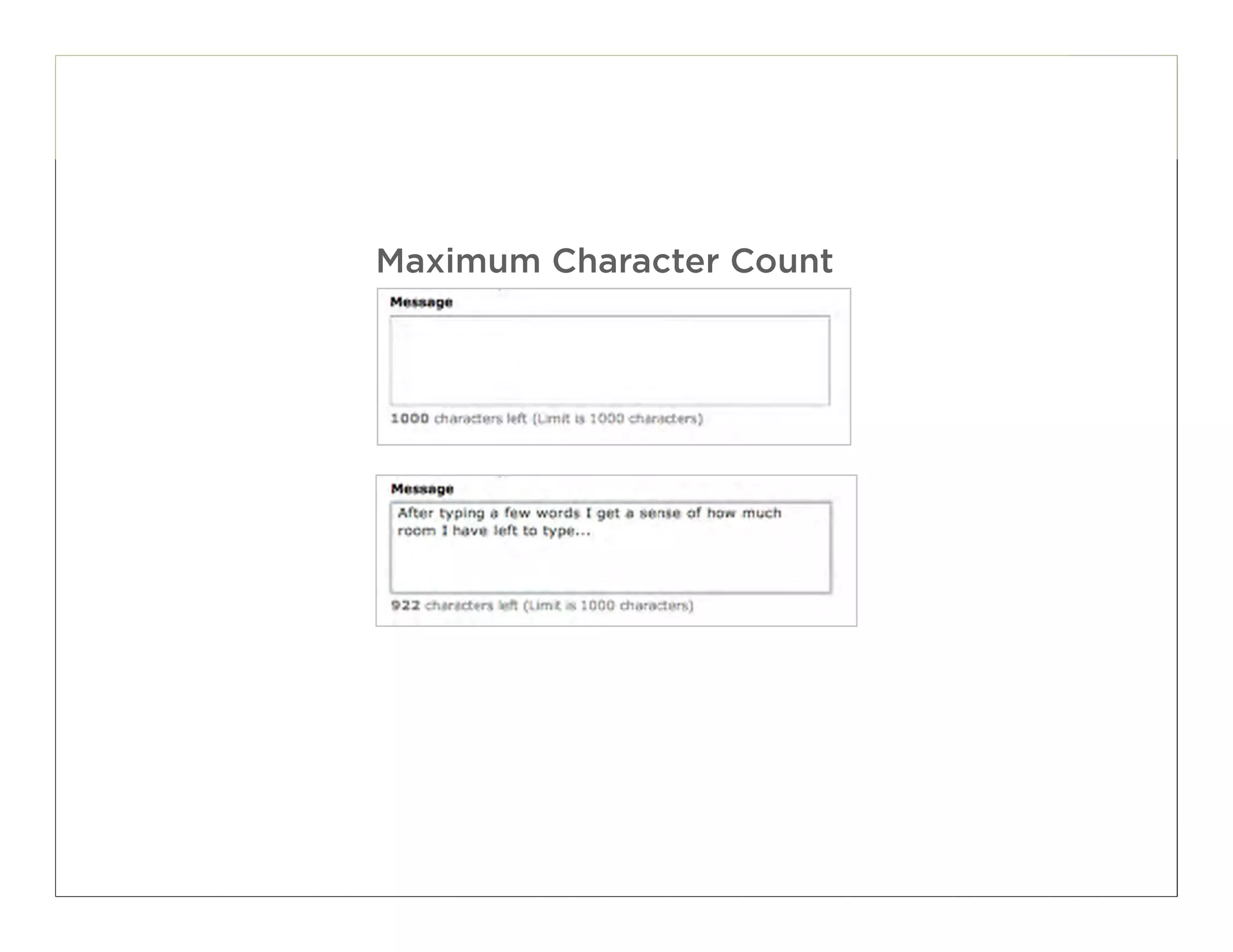 Maximum Character Count




                          111
 