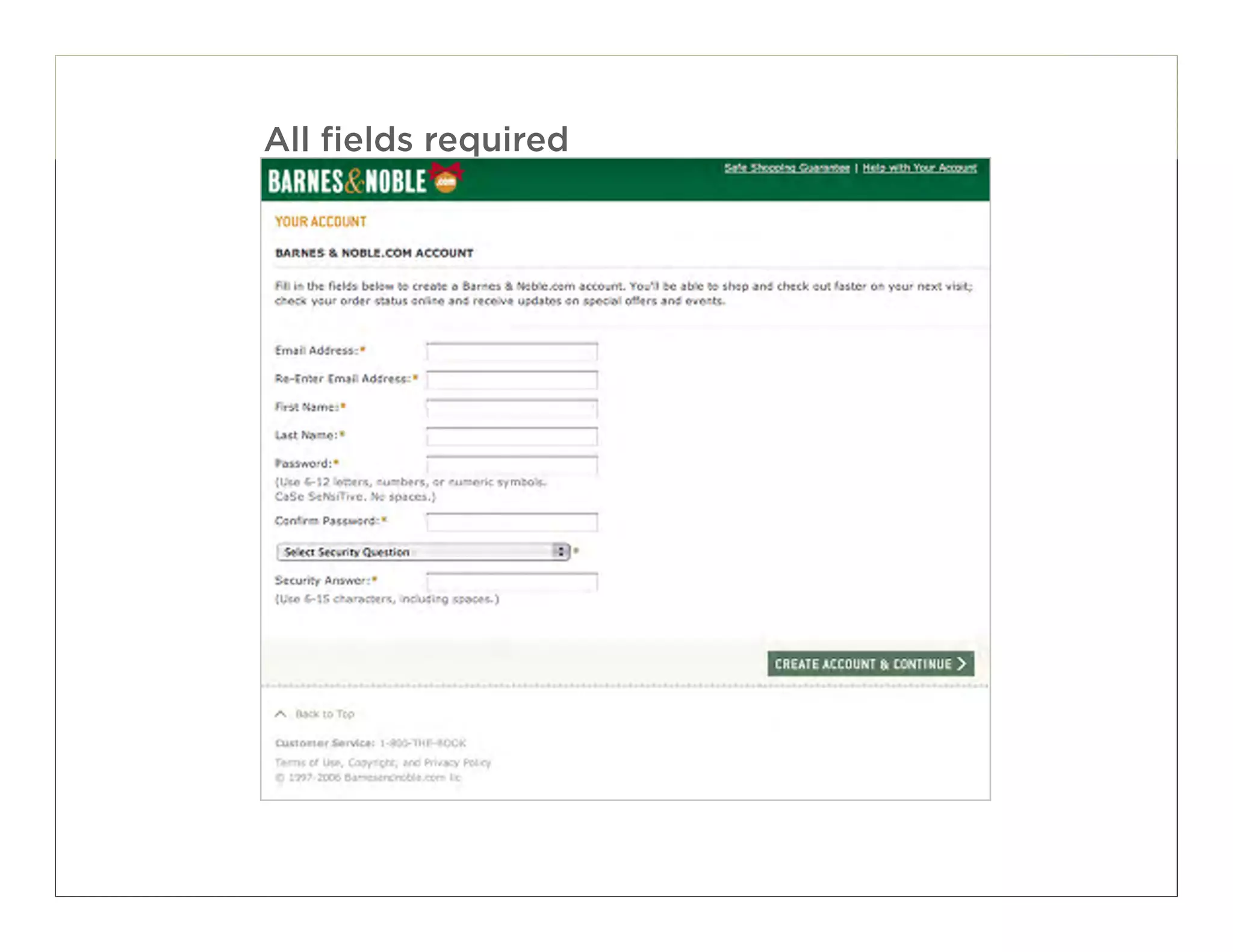 All fields required




                      30
 