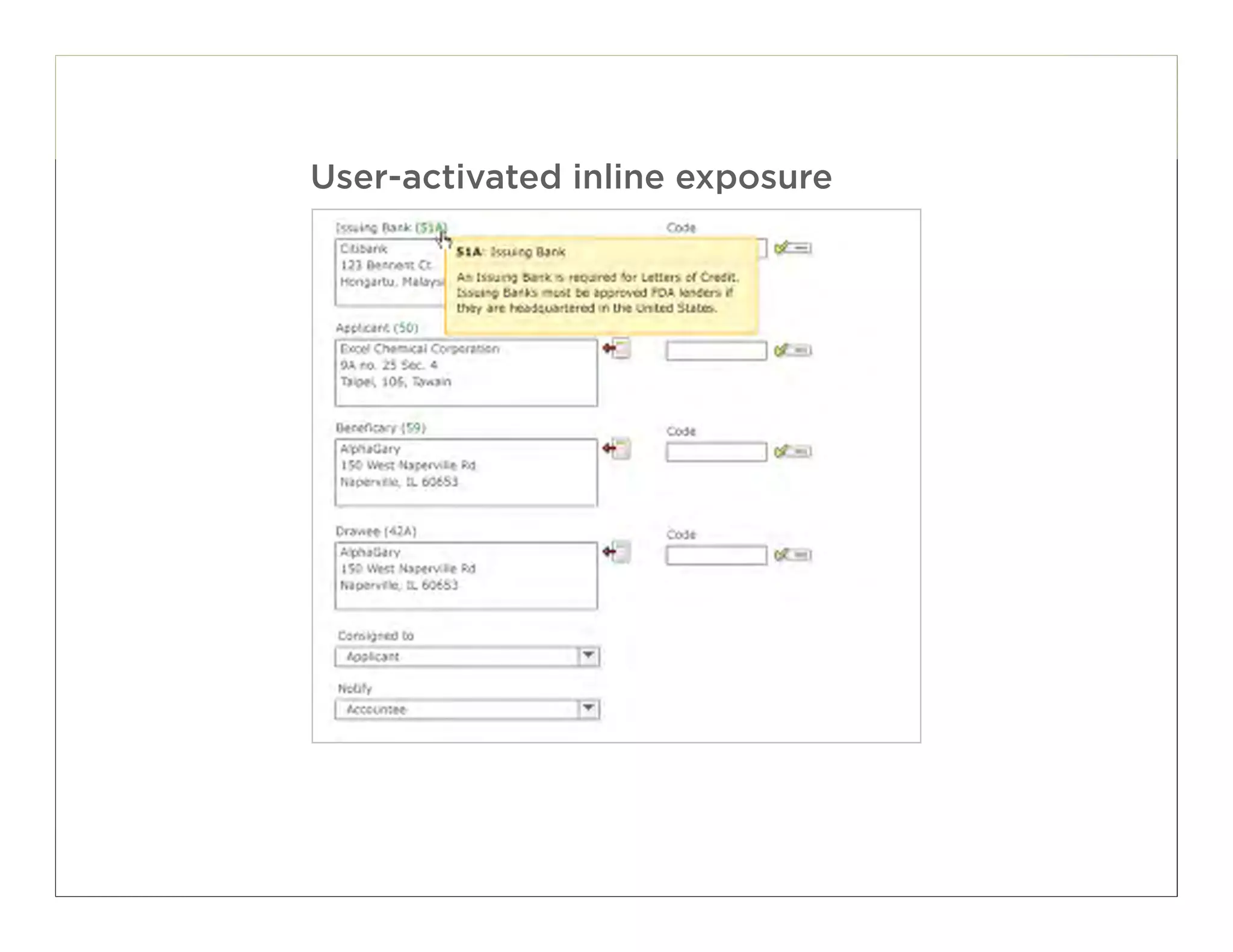 User-activated inline exposure




                                 64
 