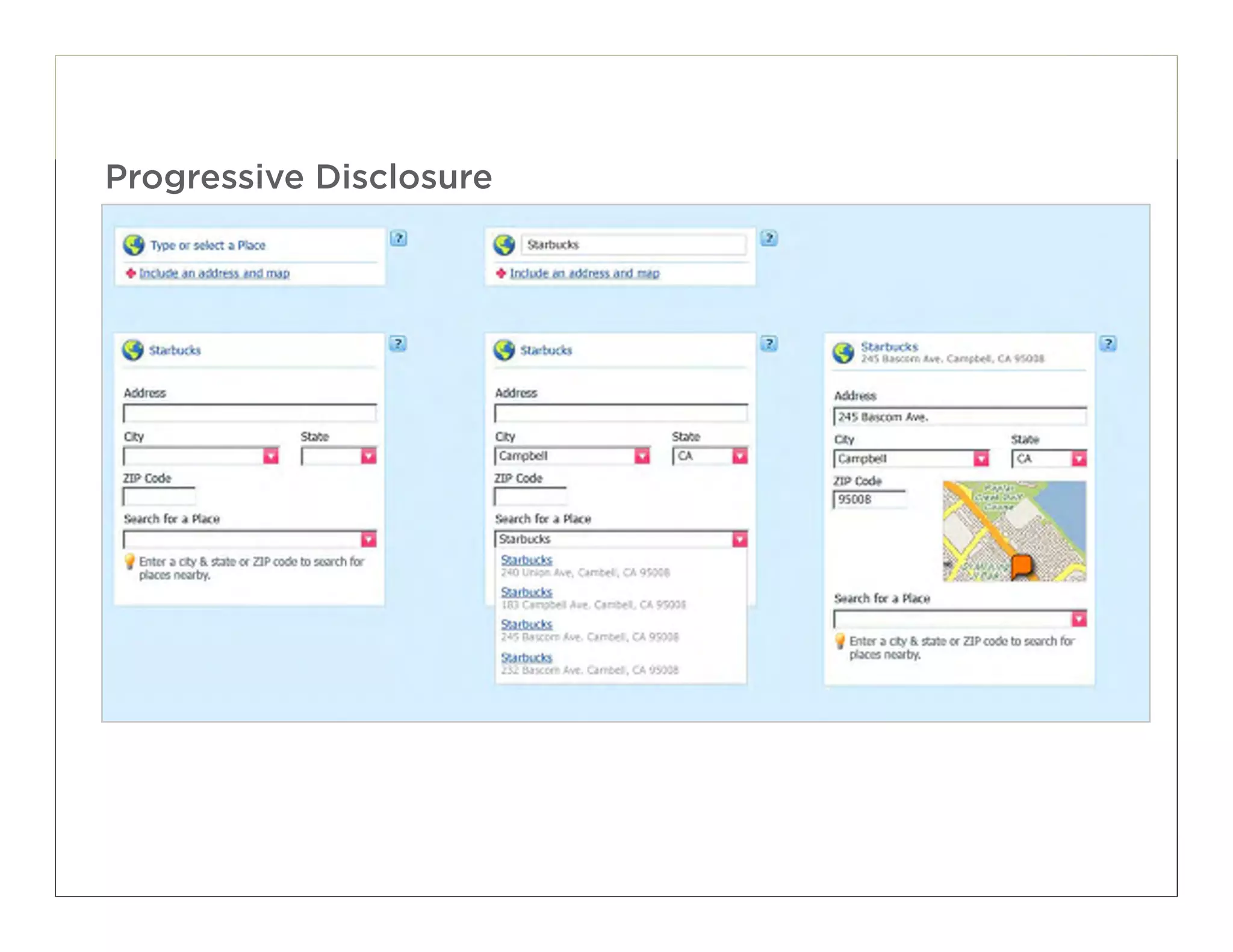 Progressive Disclosure




                         85
 