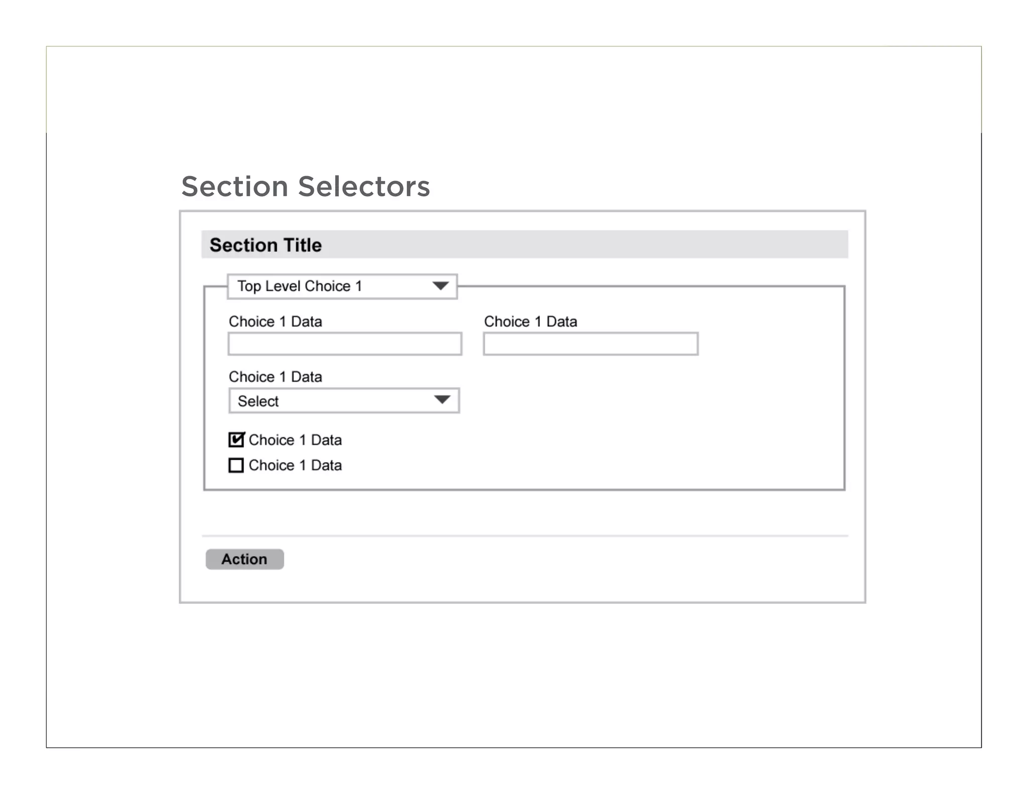 Section Selectors




                    96
 
