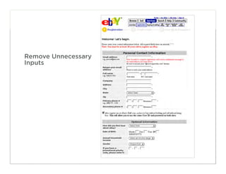 Remove Unnecessary
Inputs




                     71
 