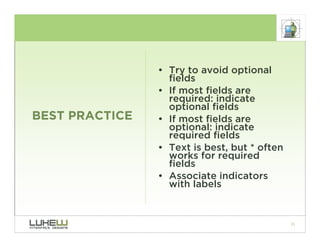 Best Practices for Form Design