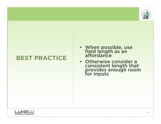 Best Practices for Form Design