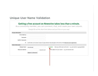 Unique User Name Validation




                              90