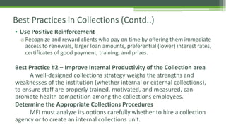 Best Practices for Loan Collections for Microfinance Institution | PPTX