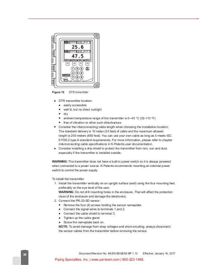 Best Practices KPatents Generation 2.1 SAFEDRIVE™ Process Refractometer PR23SD
