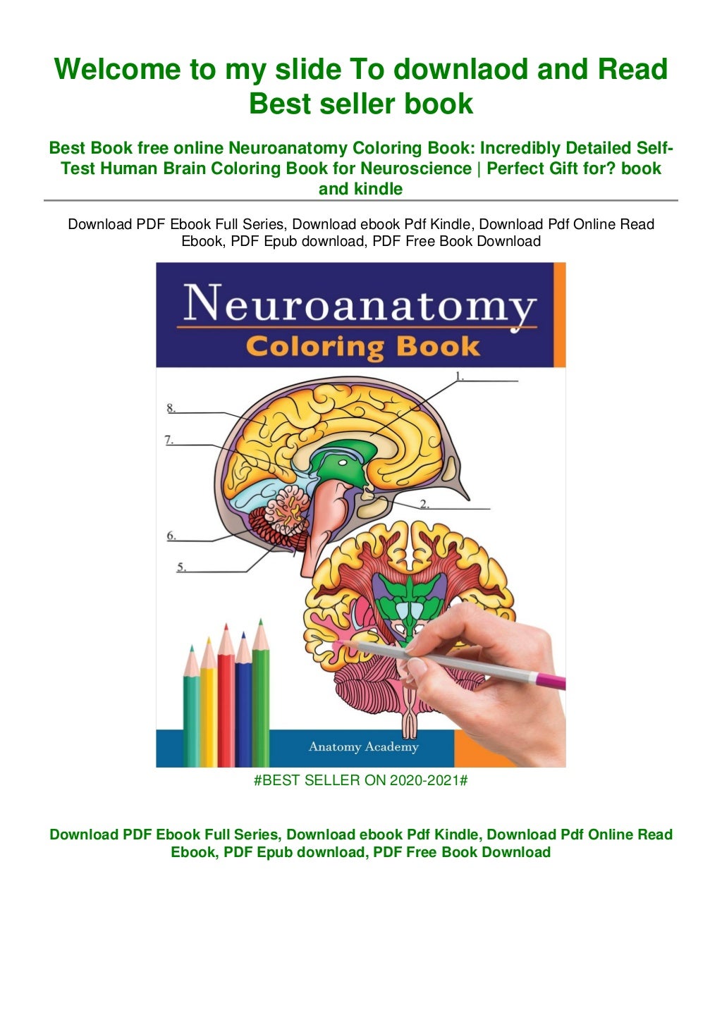Best (RECOMMEND) Book Neuroanatomy Coloring Book: Incredibly Detailed ...