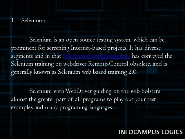Best selenium training institute in bangalore