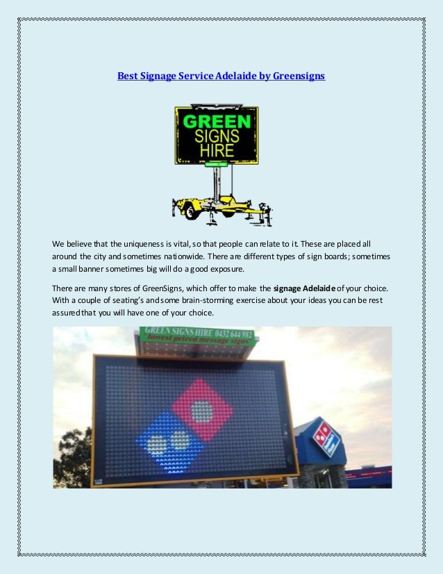 Best Signage Service In Adelaide