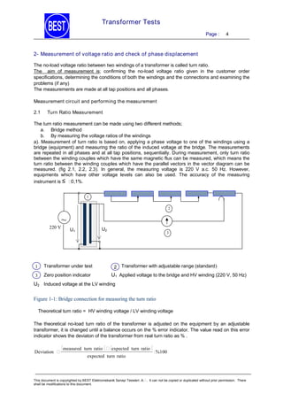 Transformer Checking Methods Best-transformer-test-procedures-en | PDF