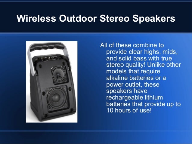 best outdoor stereo speakers