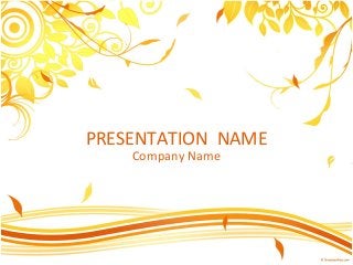 PRESENTATION NAME
    Company Name
 