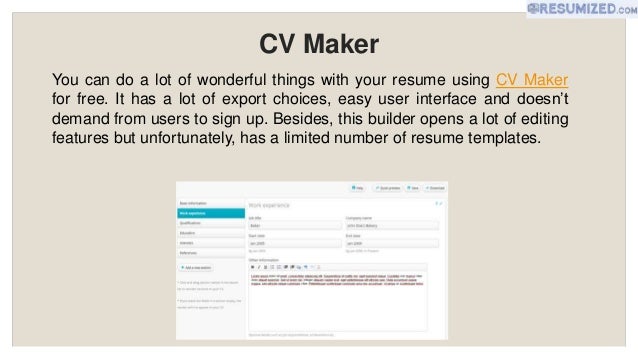 best 15 free resume builders 2018 resume builder sample resumes resumebucket
