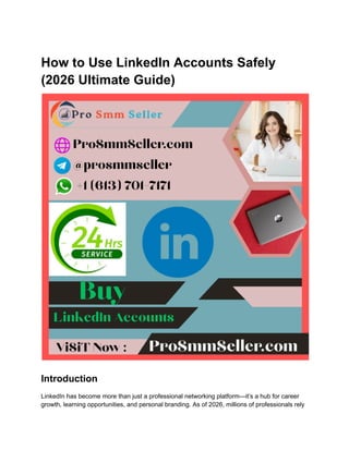 Mastering Safe LinkedIn Account Use for Career and Personal Growth in ...