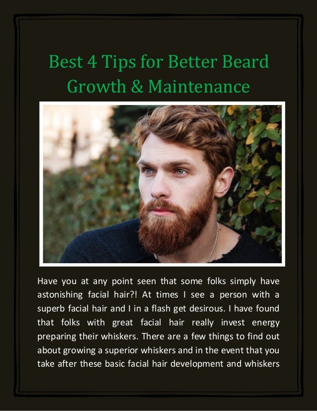 Best 4 Tips For Better Beard Growth Amp Maintenance