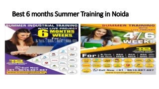 Best 6 months Summer Training in Noida
 