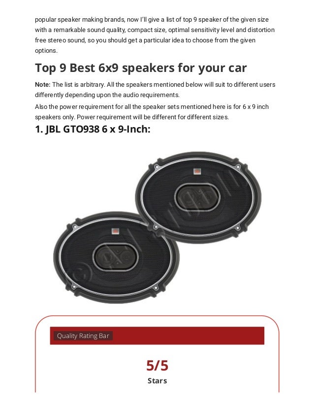 best 6x9 marine speakers