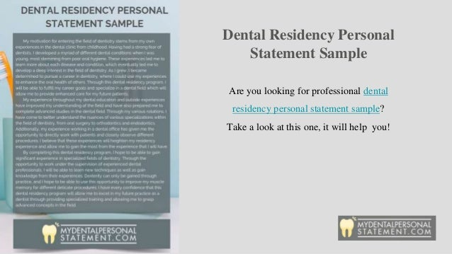 personal statement examples for dental hygiene