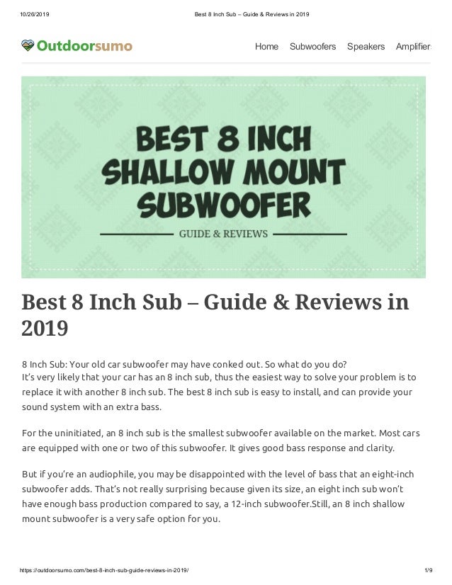 8 shallow mount subwoofer