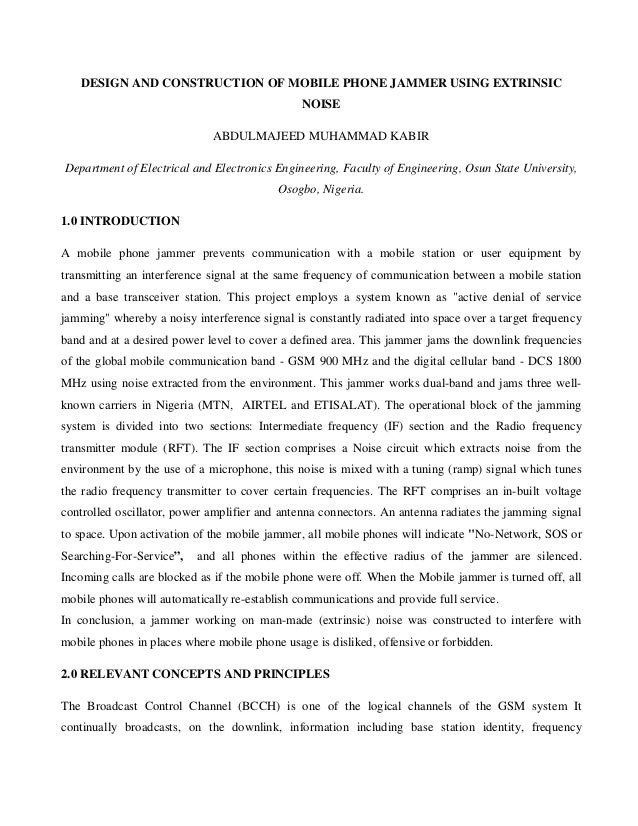 Abstract of mobile phone jammer - mobile jammer abstract in windows