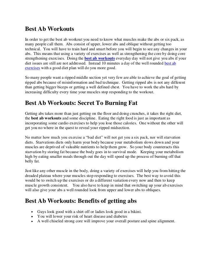Best Ab Workouts