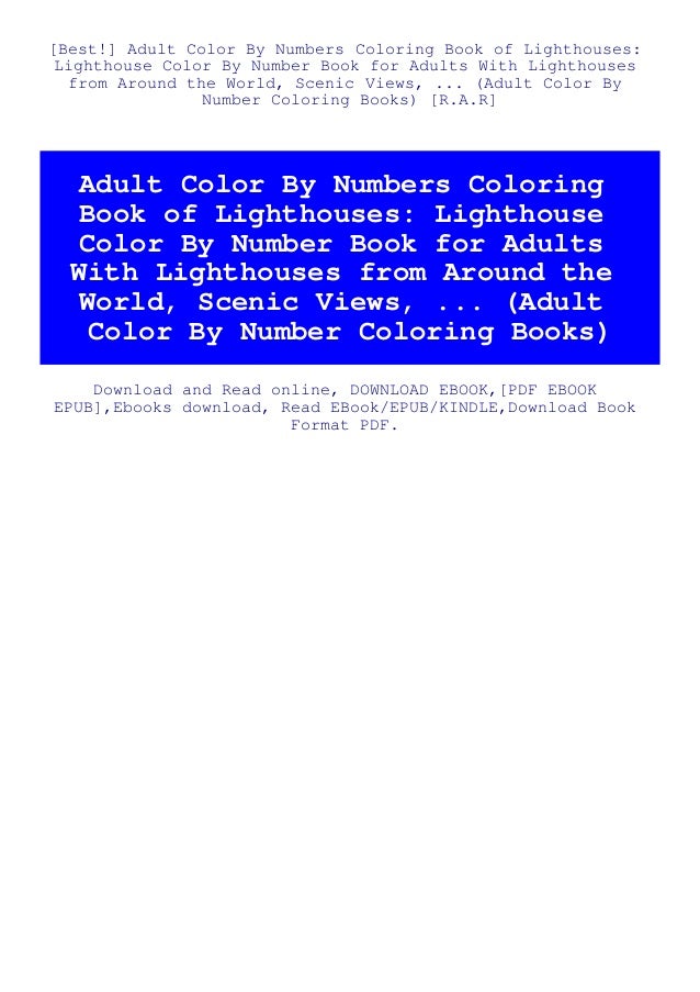 [Best!] Adult Color By Numbers Coloring Book of Lighthouses Lighthouse