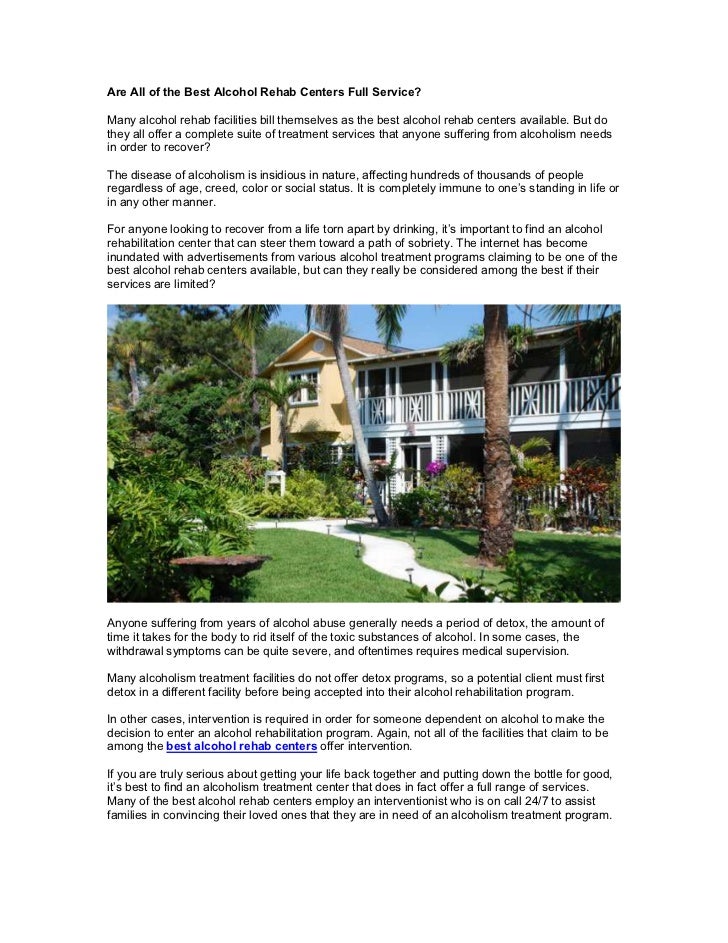 Best Alcohol Rehab Centers