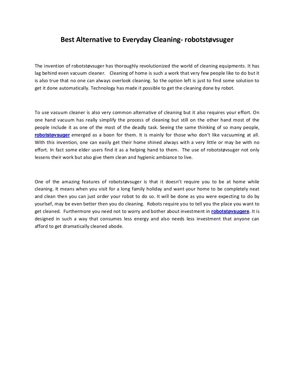 Best alternative to everyday cleaning robotstøvsuger