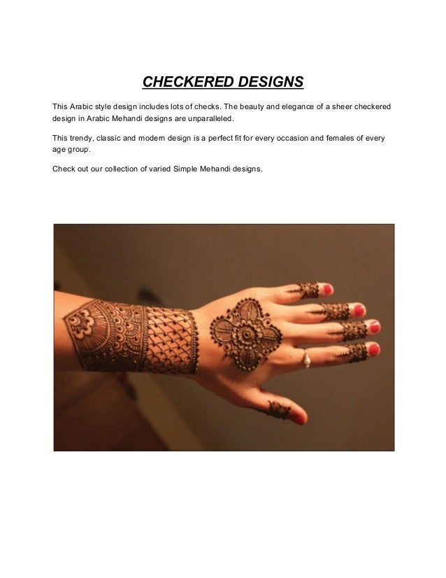 Best And Simple Arabic Mehandi Designs For The Year 2019 2020