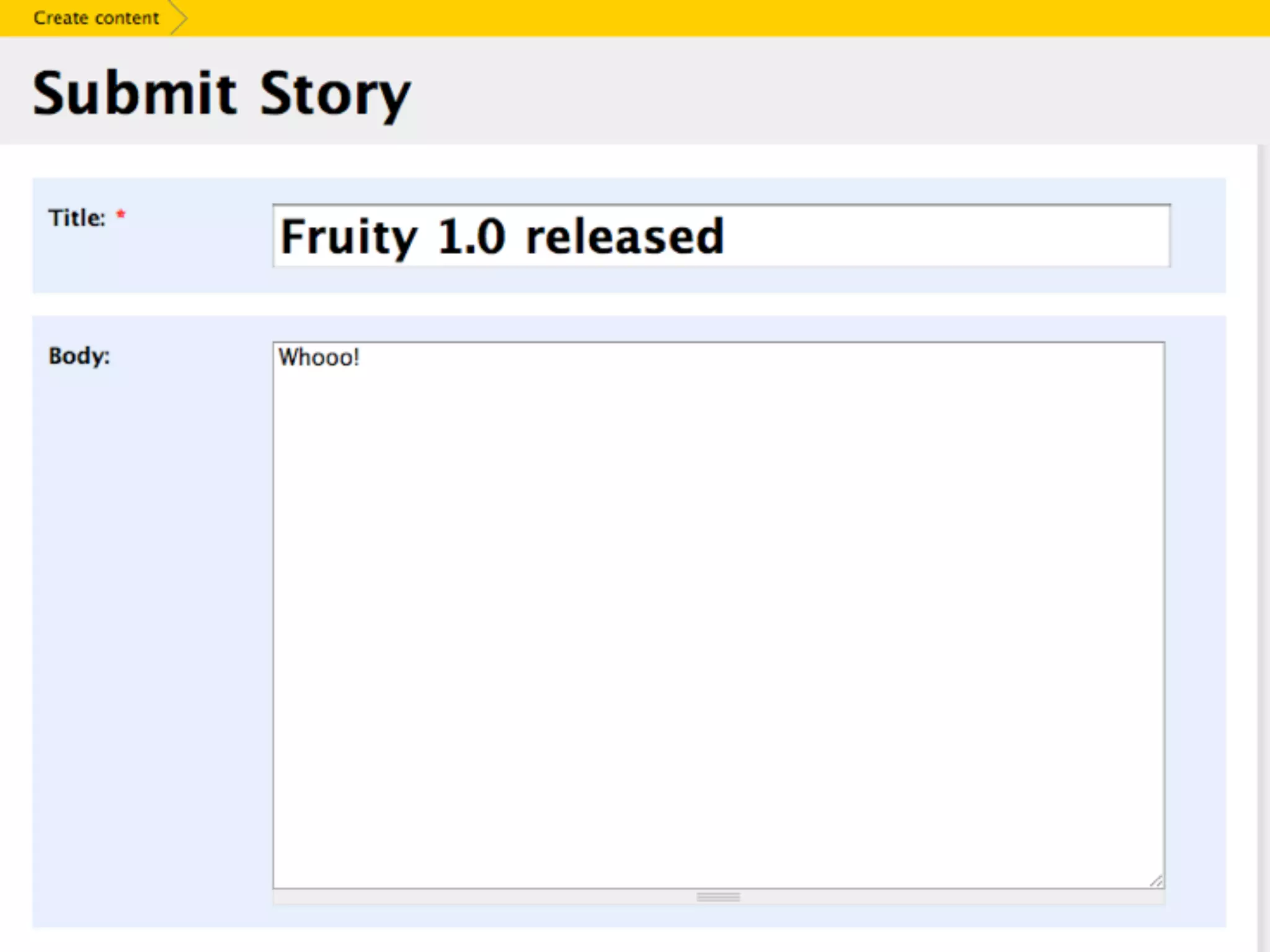 XXX screenshot:
 “content” box
 