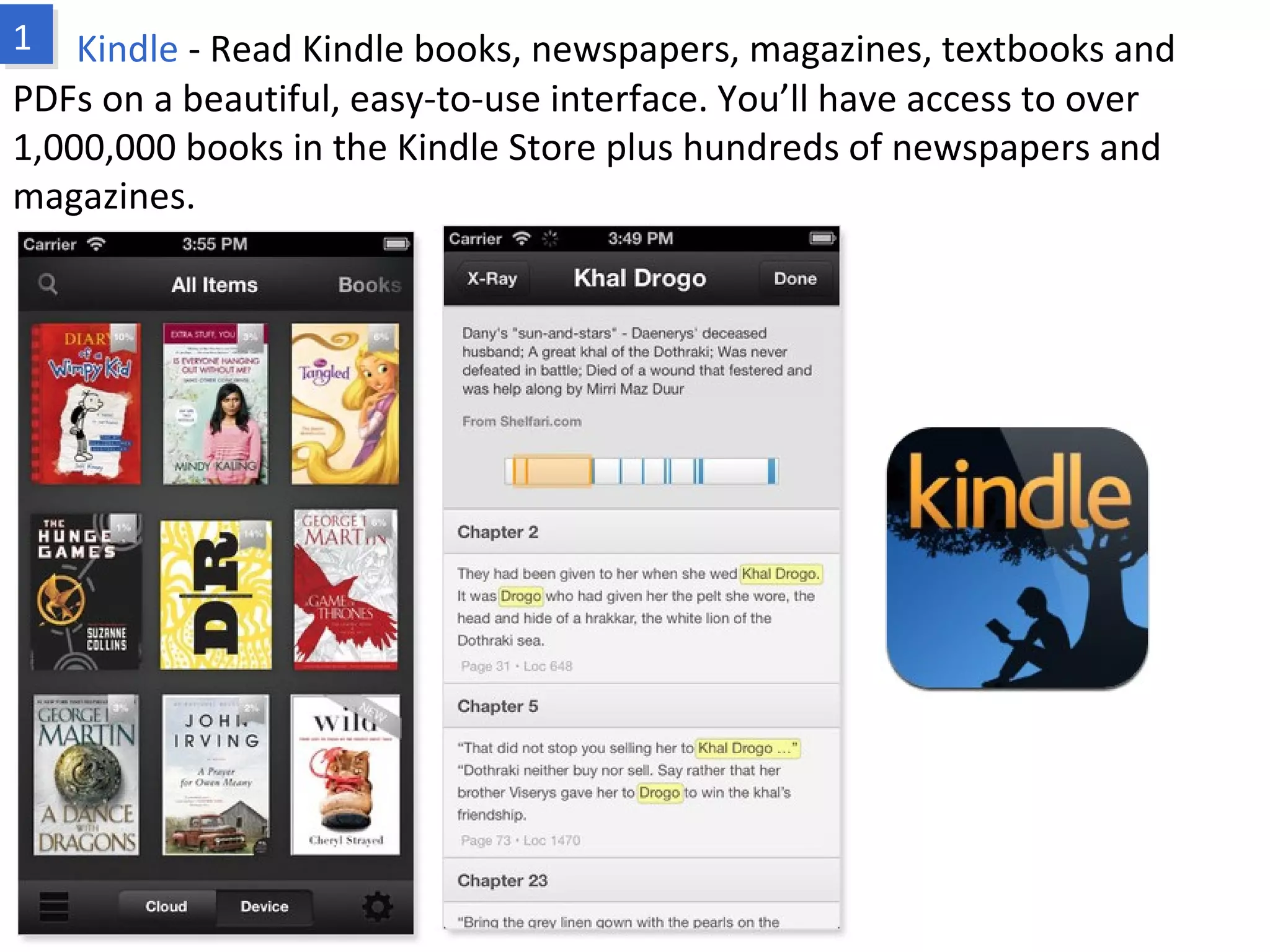 Kindle - Read Kindle books, newspapers, magazines, textbooks and PDFs on a
beautiful, easy-to-use interface. You’ll have access to over 1,000,000 books in the
Kindle Store plus hundreds of newspapers and magazines.
www.fpov.com
 