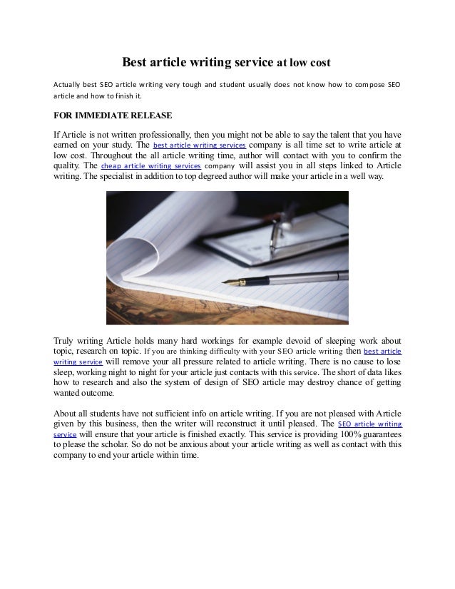 Best Article Writing Service At Low Cost Best Article Writing Service At Low Costactually Best Seo Article Writing Very Tough And Student Usually