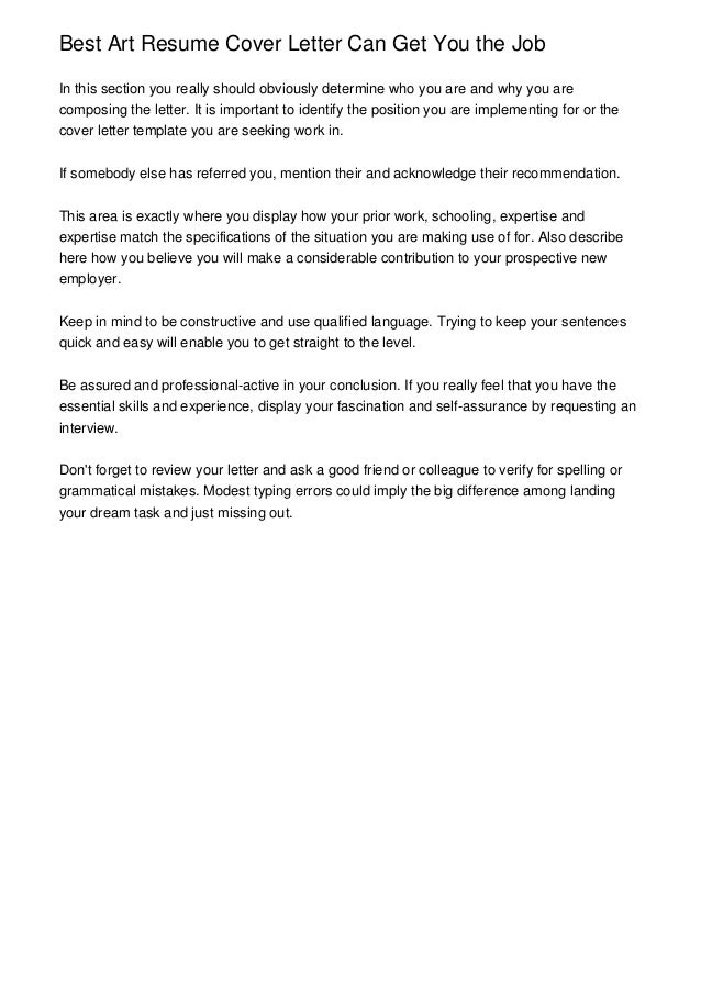 cover letter that will get you the job