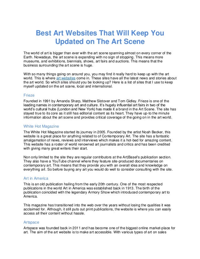 Featured image of post List Of Art Websites : Are you an artist who wishes to build an online presence?