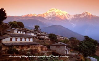 Ghandrung Village and Annapurna South, Nepal, Himalaya
 