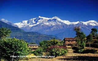 Village in Gandaki, Annapurna Range, Nepal
 