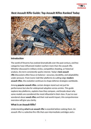 Best Assault Rifle Guide Top Assault Rifles Ranked Today | DOCX