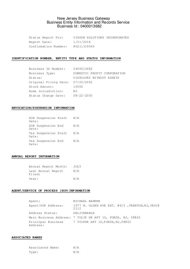 Be Status Report 0400013682 80211319540