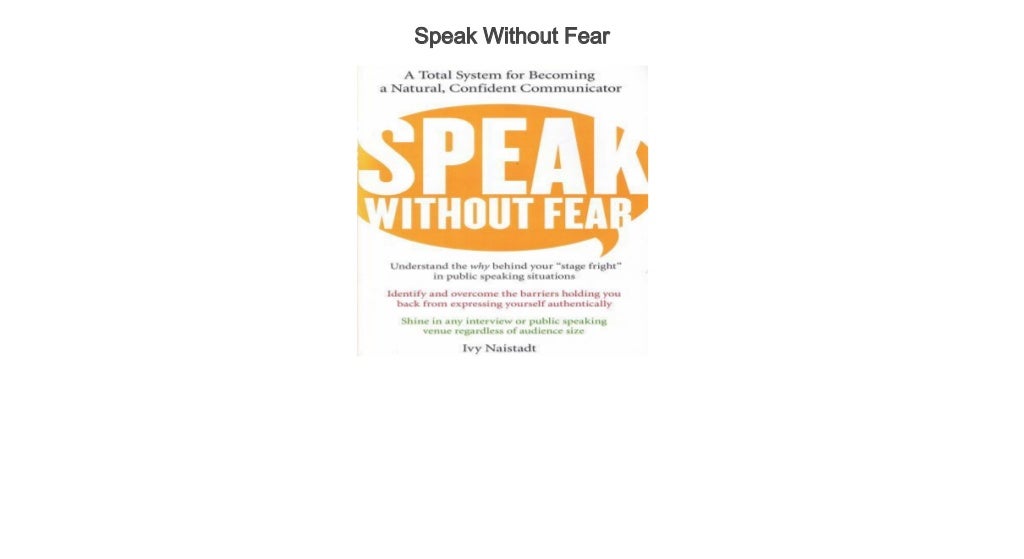 best audiobooks Speak Without Fear