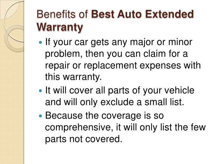 Best Auto Extended Warranty