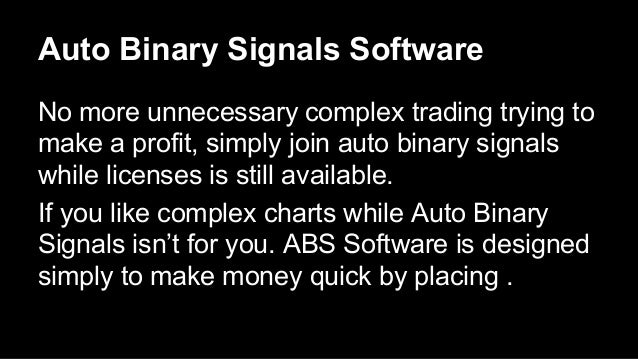 Automated binary options signals