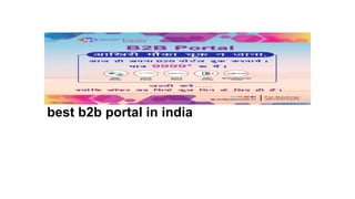 best b2b portal in india
 