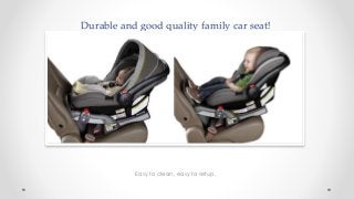 Durable and good quality family car seat!
Easy to clean, easy to setup.
 