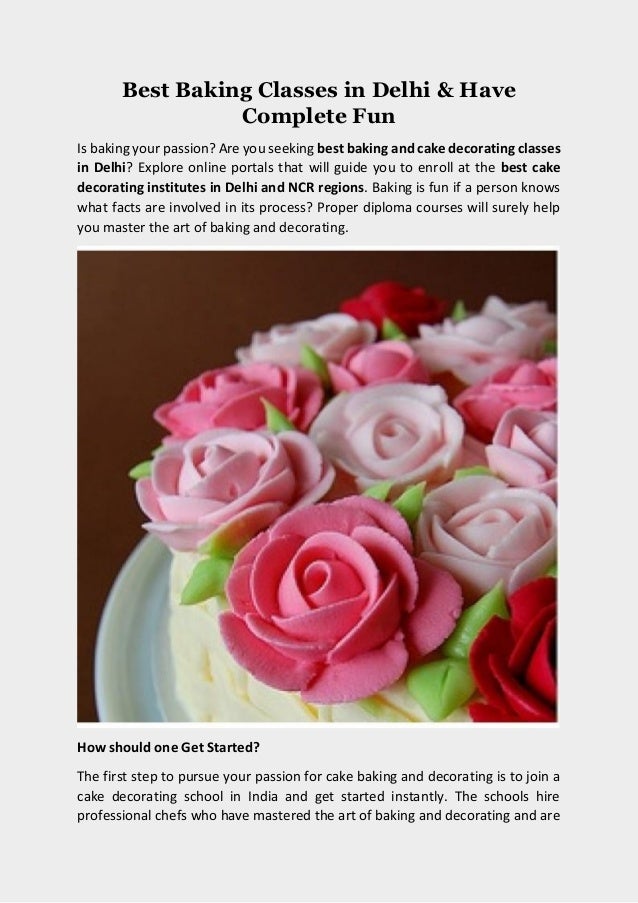 Best Baking Classes In Delhi Have Complete Fun