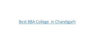 Best BBA College in Chandigarh
 