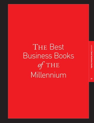 contentbestbusinessbooks
69
THE Best
Business Books
of THE
Millennium
 