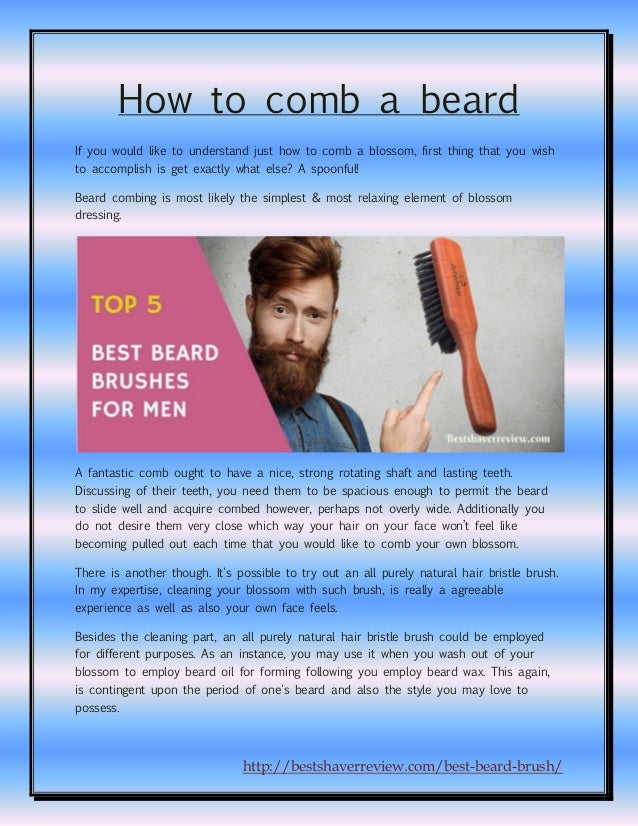 How To Comb A Beard