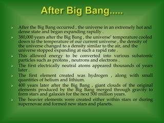 Best big bang presentation | PPTX